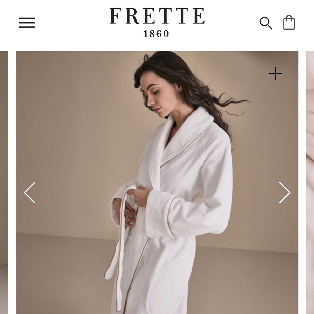 Frette Turkish unisex wrap bathrobe